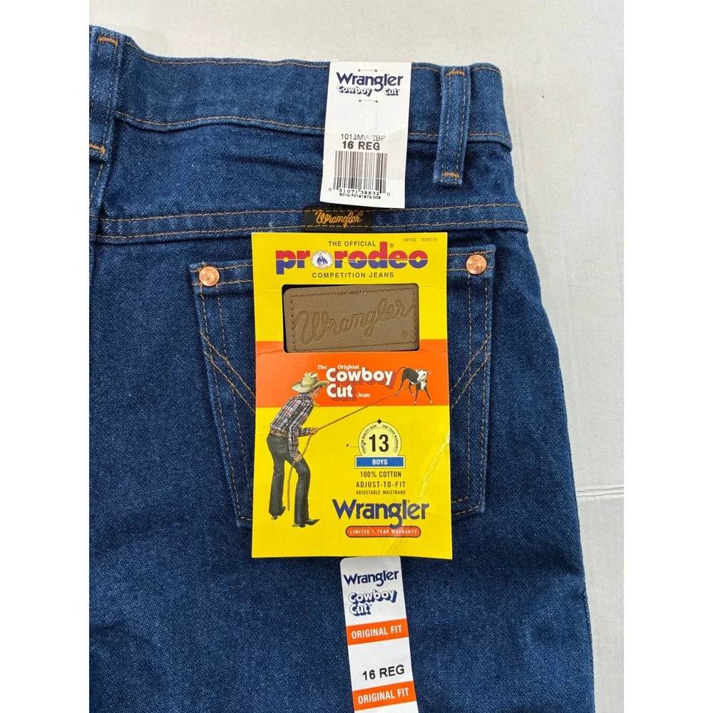 Wrangler Cowboy Cut Jeans Boys 16 Reg Blue ProRodeo Original Fit 1013MWZBP